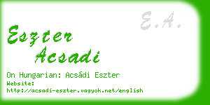 eszter acsadi business card