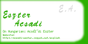 eszter acsadi business card